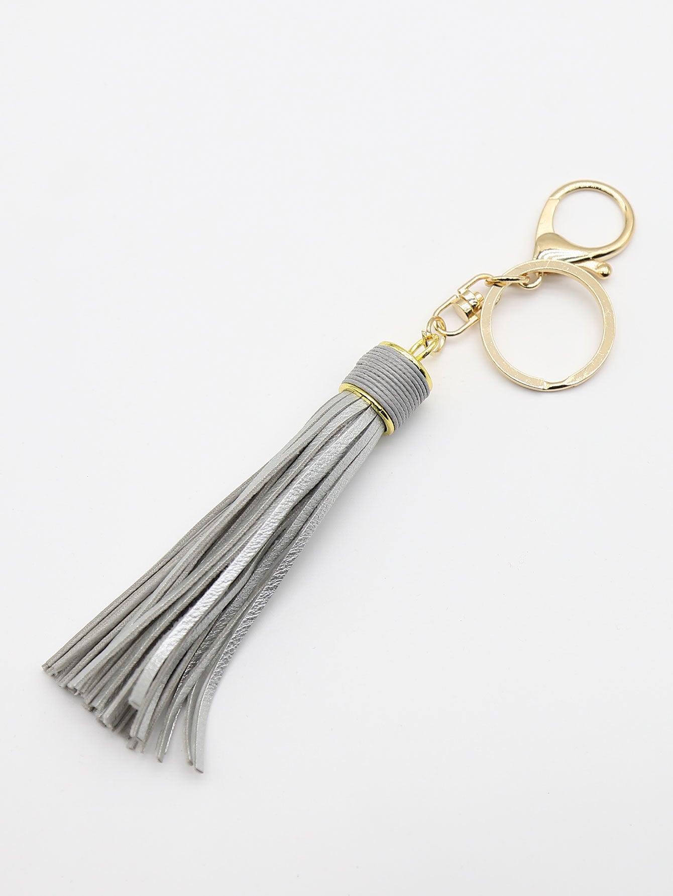 Wholesale Wax line alloy gift leather tassel car key chain  bag